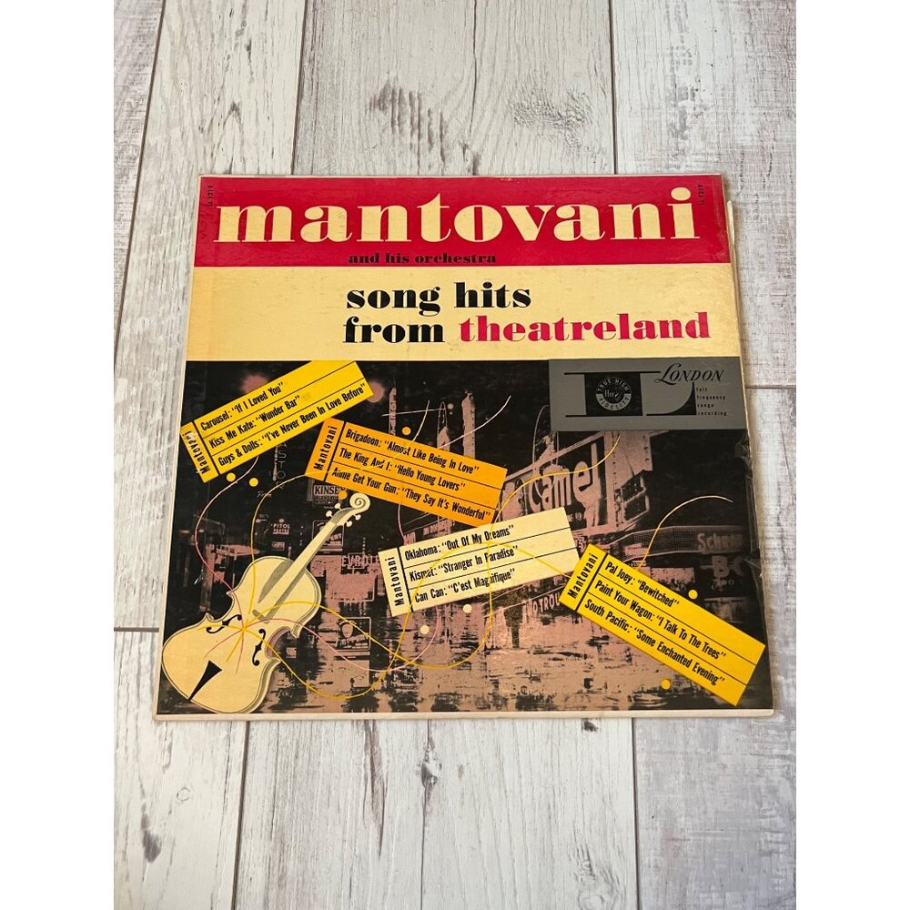 Mantovani Song Hits From Theatreland Vinyl Record LL 1219 Vintage Album
